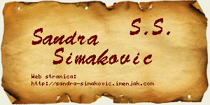 Sandra Simaković vizit kartica